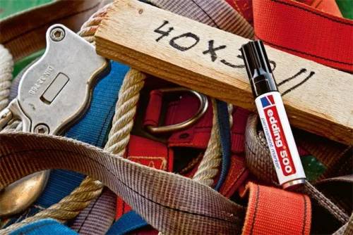 Alkoholos marker, 2-7 mm, vágott, EDDING "500", fekete