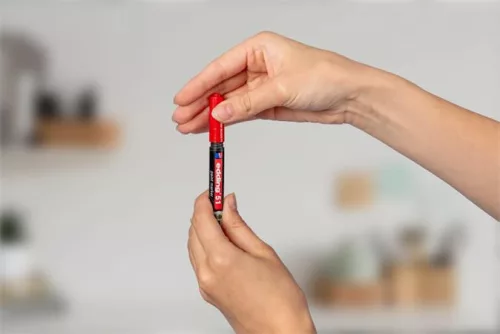 Lakkmarker, 1-2 mm, EDDING "51", kék