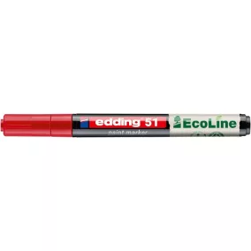 Lakkmarker, 1-2 mm, EDDING "51", piros
