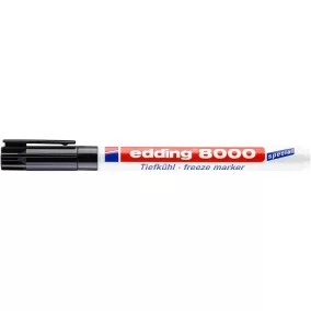   Alkoholos marker, 1 mm, kúpos, EDDING "8000 Freeze", fekete