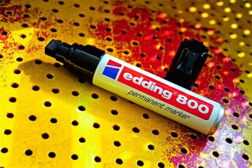 Alkoholos marker, 4-12 mm, vágott, EDDING "800", piros