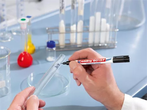 Laboratóriumi marker, 0,75 mm, kúpos, EDDING "8015", fekete