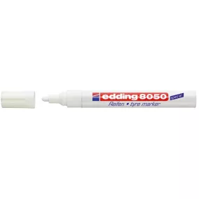   Gumijelölő marker, 2-4 mm, kúpos, EDDING "8050", fehér