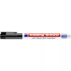   Alkoholos marker, CD/DVD, 0,5-1 mm, EDDING "8400", fekete