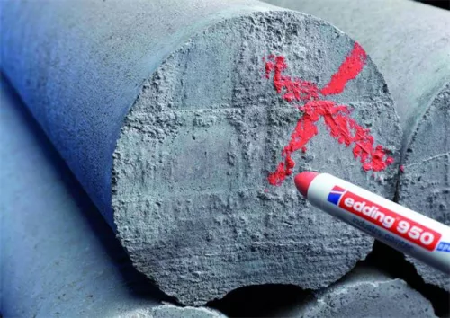 Jelölő marker, 10 mm, kúpos, EDDING "950", kék