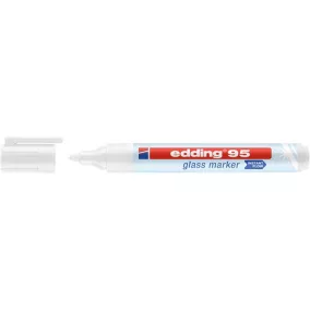   Üvegtábla marker, 1,5-3 mm, kúpos, EDDING "95", fehér