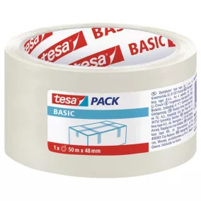   Csomagolószalag, 48 mm x 50 m, TESA "Basic", átlátszó