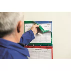   Lefűzhető tasak, mágneses, kétoldalas, fekvő, A4, DJOIS, kék