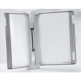   Bemutatótábla tartó, fali, 10 db bemutatótáblával, DJOIS "Design", szürke