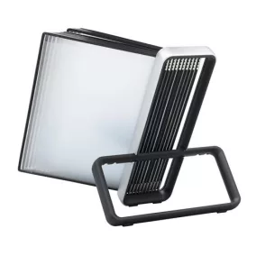   Bemutatótábla tartó, asztali, A4, 10 db bemutatótáblával, DJOIS "Veo", ezüst-fekete