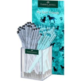   Grafitceruza display, HB, háromszögletű, FABER-CASTELL "Dogs & Cats", vegyes minta