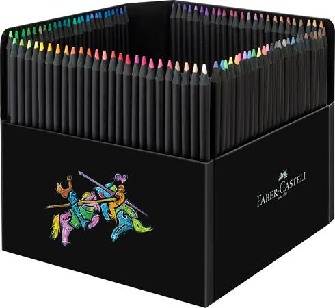Színes ceruza készlet, háromszögletű, FABER-CASTELL "Black Edition",  100 különböző szín