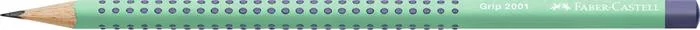 Grafitceruza, B, háromszögletű, FABER-CASTELL "Grip 2001 Flow", türkiz-kék