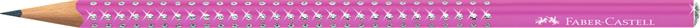 Grafitceruza, B, háromszögletű, FABER-CASTELL "Sparkle Aurora", fukszia