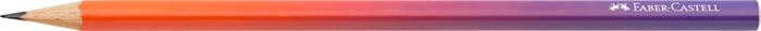 Grafitceruza, B, háromszögletű, FABER-CASTELL "Flow", piros-lila