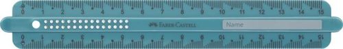 Vonalzó, műanyag, törhetetlen, 15 cm, FABER-CASTELL "Sparkle", vegyes színek