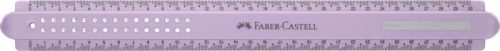 Vonalzó, műanyag, törhetetlen, 30 cm, FABER-CASTELL "Sparkle", vegyes színek