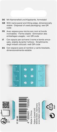 Vonalzó, műanyag, törhetetlen, 30 cm, FABER-CASTELL "Sparkle", vegyes színek