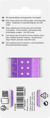 Vonalzó, műanyag, törhetetlen, 30 cm, FABER-CASTELL "Sparkle", vegyes színek