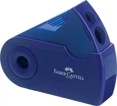 Hegyező display, kétlyukú, 2 tartályos, FABER-CASTELL, vegyes színek