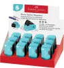 Hegyező display, kétlyukú, tartályos, balkezes, FABER-CASTELL "Sleeve", türkíz