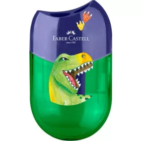   Hegyező display, kétlyukú, tartályos,  FABER-CASTELL, dinoszaurusz