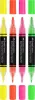 Dekormarker készlet, 1,0/3,0 mm, kétvégű, akril, FABER-CASTELL "Shake&Paint", 4 különböző neon szín