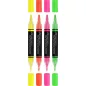   Dekormarker készlet, 1,0/3,0 mm, kétvégű, akril, FABER-CASTELL "Shake&Paint", 4 különböző neon szín