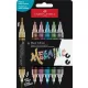 Dekormarker készlet, 1,0/3,0 mm, kétvégű, akril, FABER-CASTELL "Shake&Paint", 6 különböző metál szín