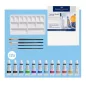   Akrilfesték készlet festővászonnal, tubusos, FABER-CASTELL "Creative Studio", 12 különböző szín