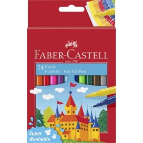   Filctoll készlet, FABER-CASTELL, 24 különböző szín "Castle"