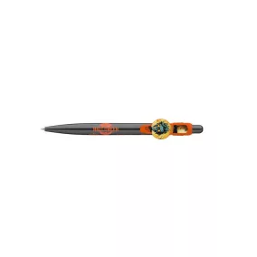   Golyóstoll, 0,8 mm, nyomógombos, fekete mintás tolltest, ICO "Halloween", kék