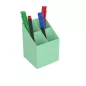 Írószertartó, ICO, pasztellzöld