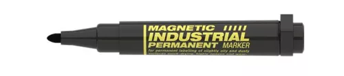 Alkoholos marker, ipari, 1-3 mm, kúpos, mágnessel, ICO "Magnetic industrial permanent 11 XXL", fekete