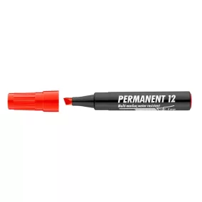   Alkoholos marker, 1-4 mm, vágott, ICO "Permanent 12", piros