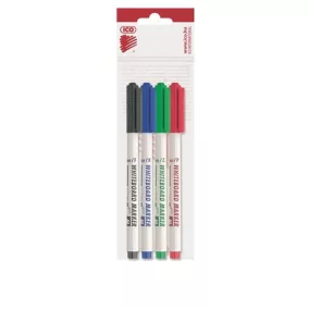   Tábla- és flipchart marker készlet, 1-1,5 mm, kúpos, ICO "Slim M", 4 különböző szín