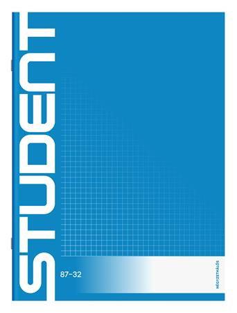 Füzet, tűzött, A4, kockás, 32 lap, ICO "Student", "87-32"