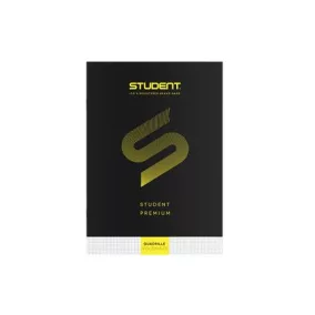   Füzet, tűzött, A4, kockás, 32 lap, ICO "Student Premium", "87-32", fekete