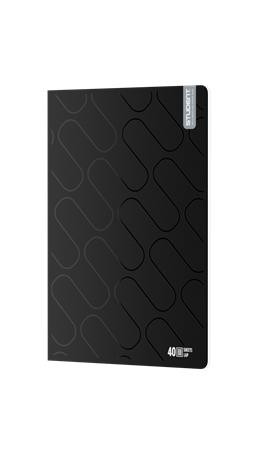 Füzet, tűzött, A4, négyzethálós, 40 lap, ICO "Student Premium", vegyes színek