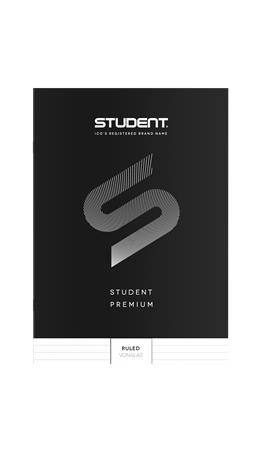 Füzet, tűzött, A4, vonalas, 32 lap, ICO "Student Premium", "81-32", fekete