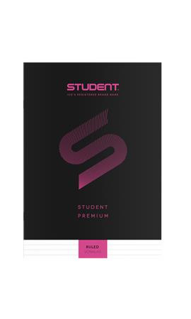 Füzet, tűzött, A4, vonalas, 32 lap, ICO "Student Premium", "81-32", fekete