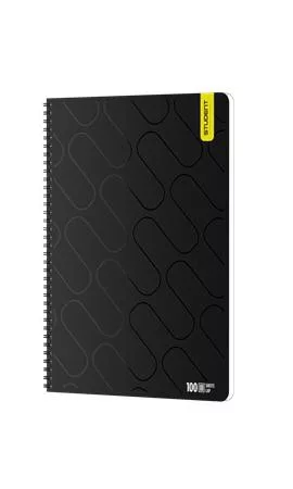 Spirálfüzet, A4, négyzethálós, 100 lap, ICO "Student Premium", vegyes színek