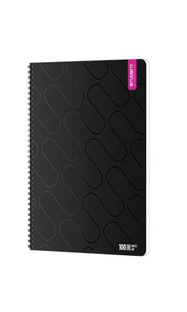 Spirálfüzet, A4, négyzethálós, 100 lap, ICO "Student Premium", vegyes színek