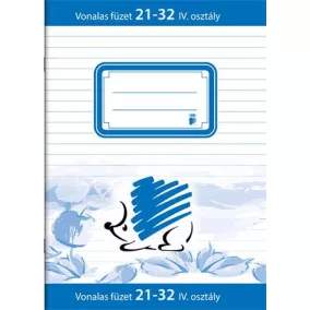   Füzet, tűzött, A5, vonalas, 32 lap, 4-8. osztály, ICO "Süni", "21-32"
