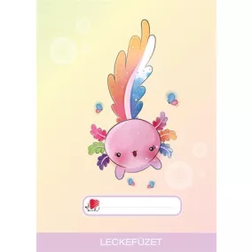   Füzet, tűzött, A5, lecke, 32 lap, ICO "Süni", axolotl