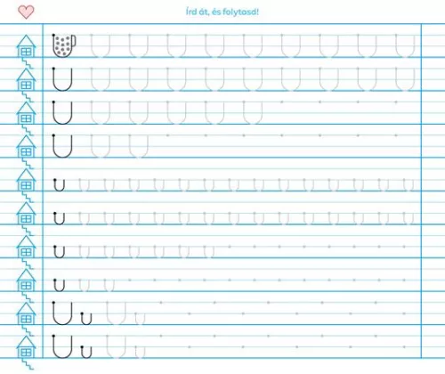 Füzet, tűzött, 245x295 mm, fekvő, 32 lap, 1. osztály, ICO "Süni Meixner", előnyomott