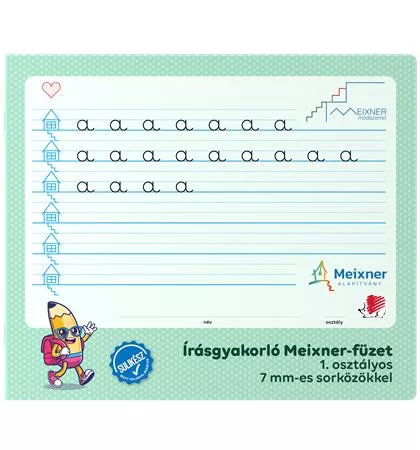 Füzet, tűzött, 245x295 mm, fekvő, 32 lap, 1. osztály, ICO "Süni Meixner"