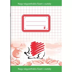   Füzet, tűzött, A5, nagy kockás, 32 lap, 1. osztály, ICO "Süni"
