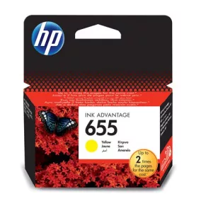   CZ112E Tintapatron Deskjet Ink Advantage 3520 sor nyomtatókhoz, HP 655, sárga, 600 oldal