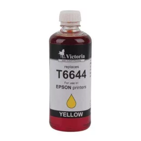   T66444 Tinta, L100, 200mfp nyomtatókhoz, VICTORIA TECHNOLOGY, sárga, 100ml